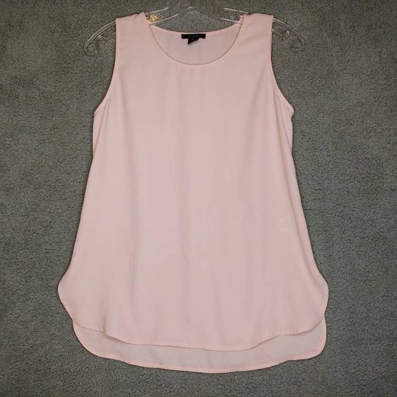 Halogen Womens Tank Top Pink Scoop Neck High Low Pullover XS New‎ - Picture 1 of 8